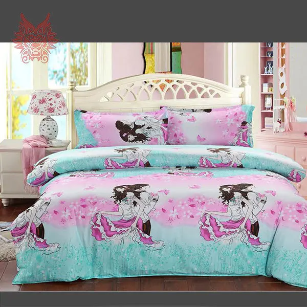 Us 65 4 Home Textile Crazy Lovely Cartoon Print Duvet Cover Bed Sheet Pillowcase4pcs Set Sp1546 Queen Size Free In Bedding Sets