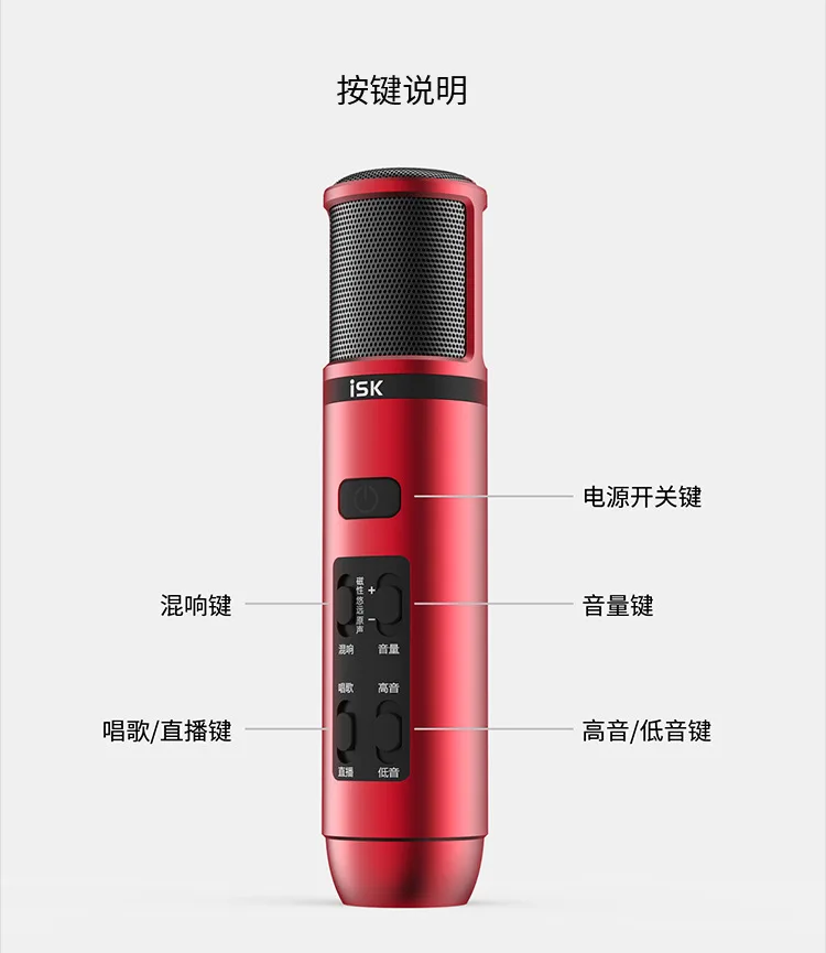 ISK IM6 караоке микрофон мини мобильный телефон конденсаторный микрофон портативный 3,5 мм штекер регулятор громкости ручной ретро микрофон
