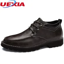 UEXIA Leather Handmade Casual Shoe Brand Design Flats New Men Casual Shoe Deodorant Ventilation British Business