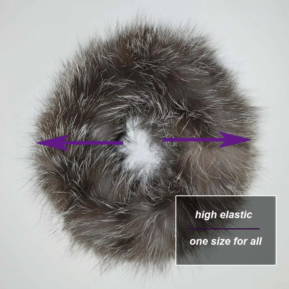fox fur headband details 3
