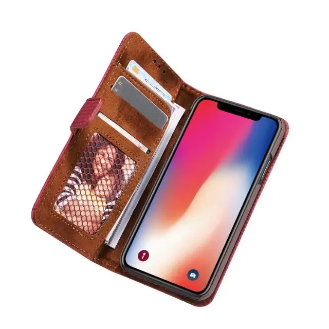 Роскошный Ретро сетчатый вентиляционный кожаный бумажник-книжка в стиле флип чехол для iPhone 11 Pro Max 11 Pro Xs Max XR X 8 7 6s Plus 5S SE с отделениями для карт