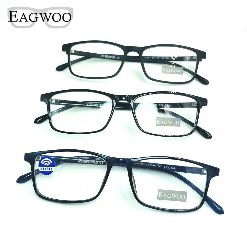 Eagwoo, синие лучевые блочные очки, полная оправа, компьютерные рабочие очки, анти-отражение, UV400, очки, мужские, супер Ligth очки, оправа