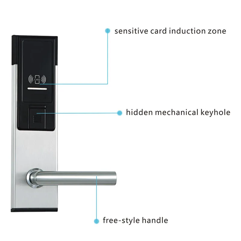 Электронный RFID дверной замок с ключом, электрический замок для дома, гостиницы, квартиры, офиса, умная Входная защелка с заглушкой lkK310BS