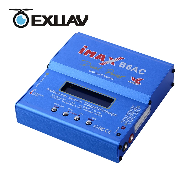 EXUAV IMAX B6 AC RC Balance Battery Charger 80W Lipo/Li-ion/LiFe/NiMh Discharger with LCD Scre | Игрушки и хобби
