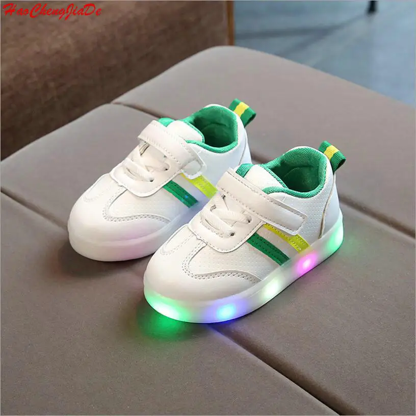 

New Children Sports Shoes With Light Fashion Breathable Boys LED Sneakers Spring Soft Kids Casual Shoes for Girls EU 21-30