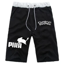 Короткие штаны с покемонами для студентов, спортивные летние дышащие штаны, хлопковые короткие штаны, бег трусцой, Короткие штаны высокого качества