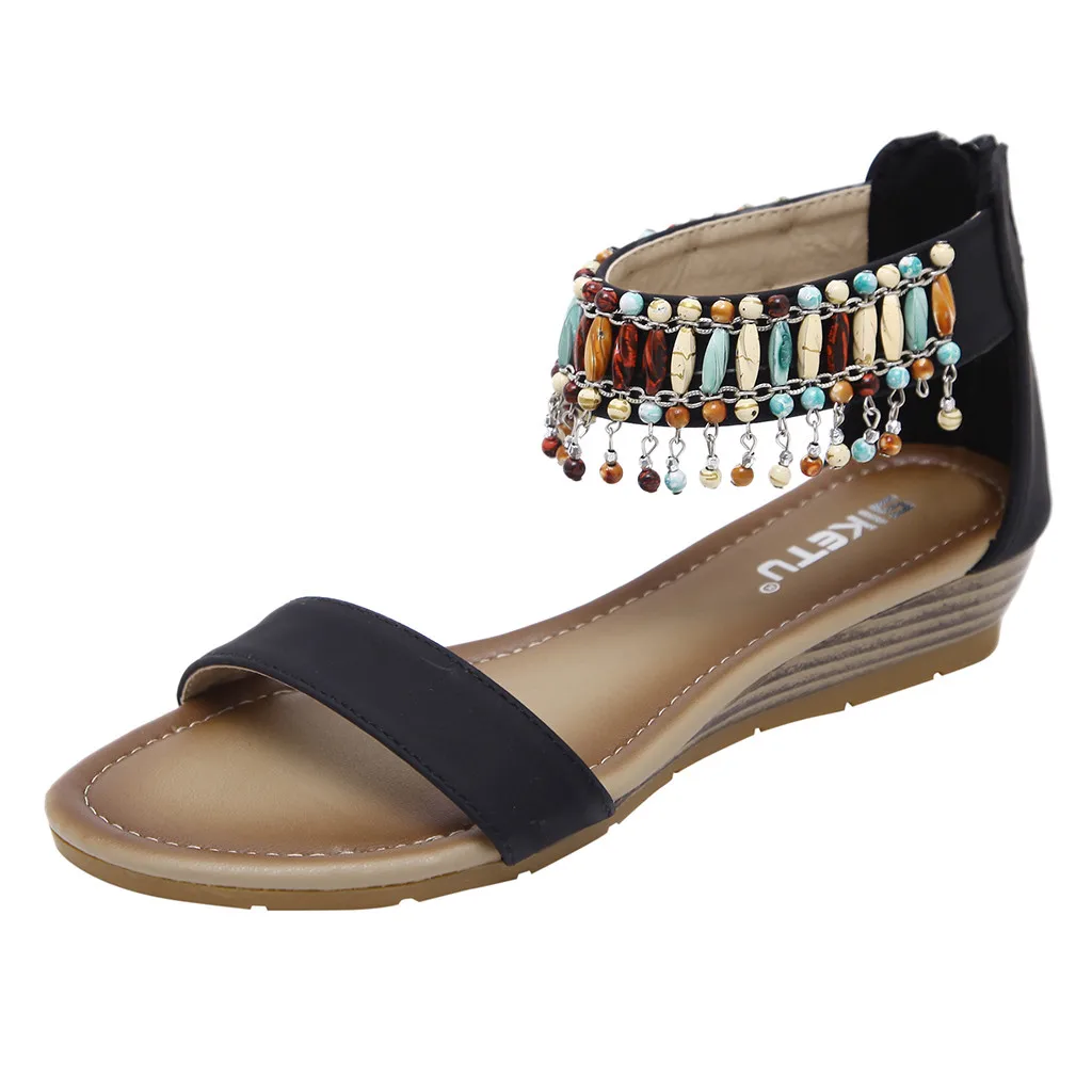 Sandales femme/женская модная летняя повседневная обувь в римском стиле на молнии