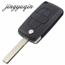 Jingyuqin 4btn Ключи В виде ракушки флип Floding брелок для Peugeot 1007 для Citroen ce0523 режиссерский лезвие дистанционного Обложка Брелок удаленный ключевой чехол