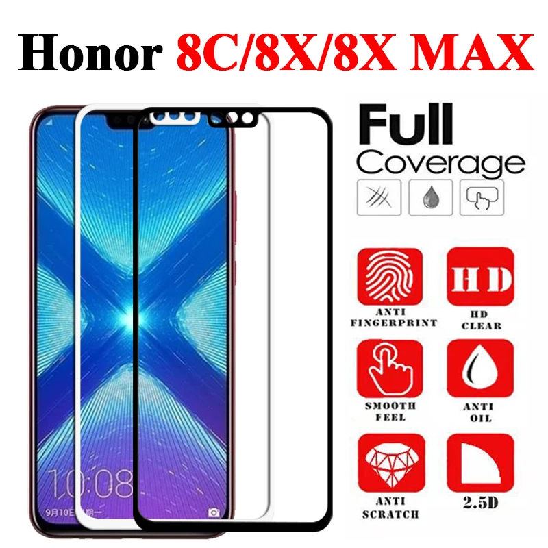 

on the for huawei honor 8 x tempered glass honer 8c x 8 8c 8xmax 8x max protective glas protection screen protector film protect