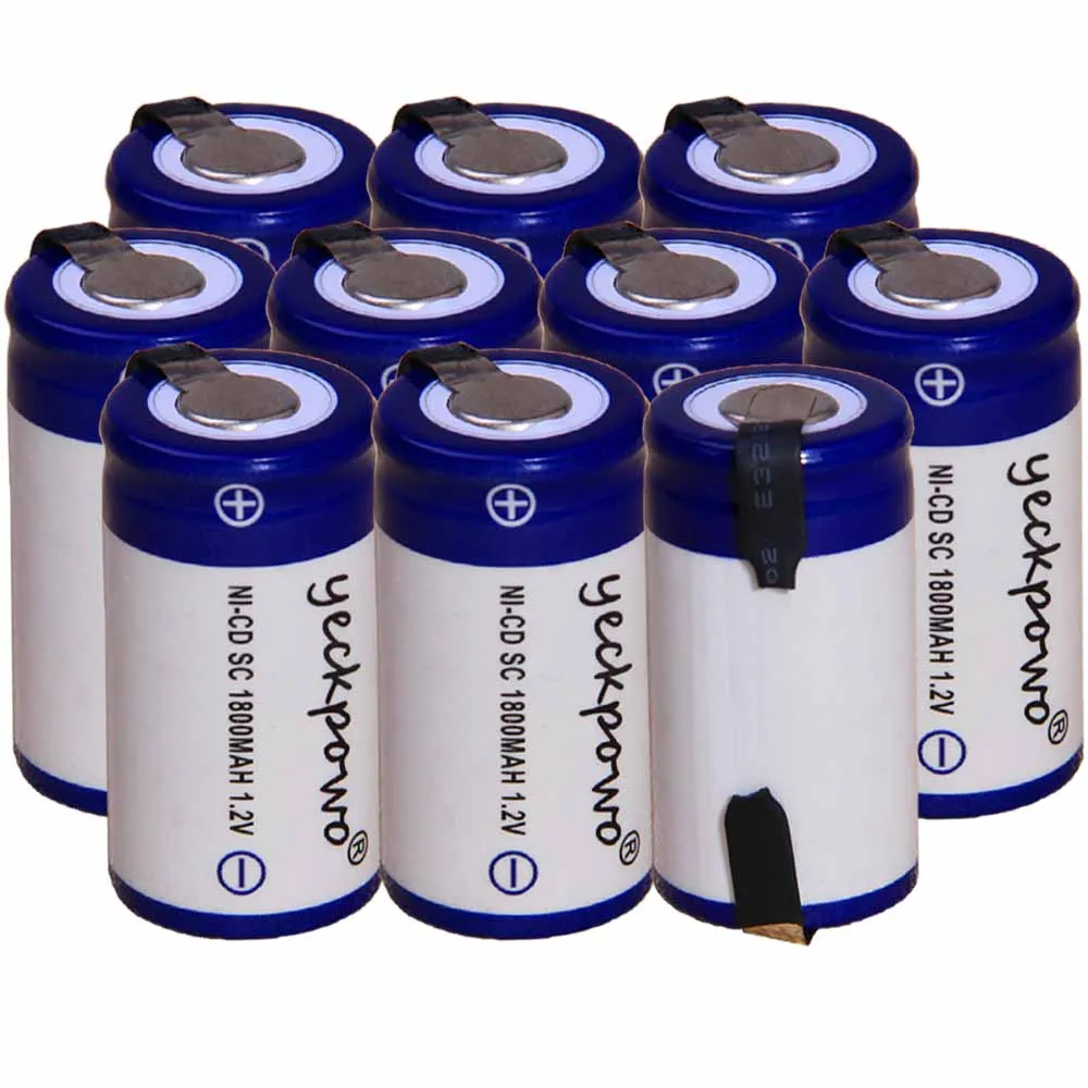 

Lowest price 10 piece SC battery 1.2v batteries rechargeable 1800mAh nicd battery for power tools akkumulator