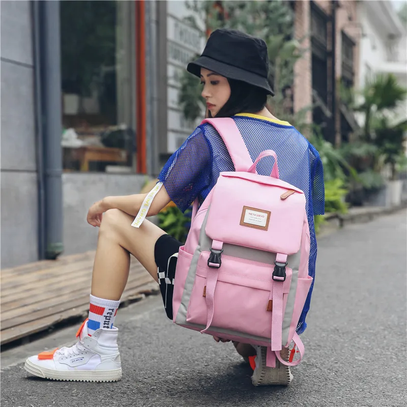 Menghuo Cover Backpack Women Leisure Travel Laptop Backpacks Men Business Mochila Waterproof Nylon Teenagers Student School Bags (7)
