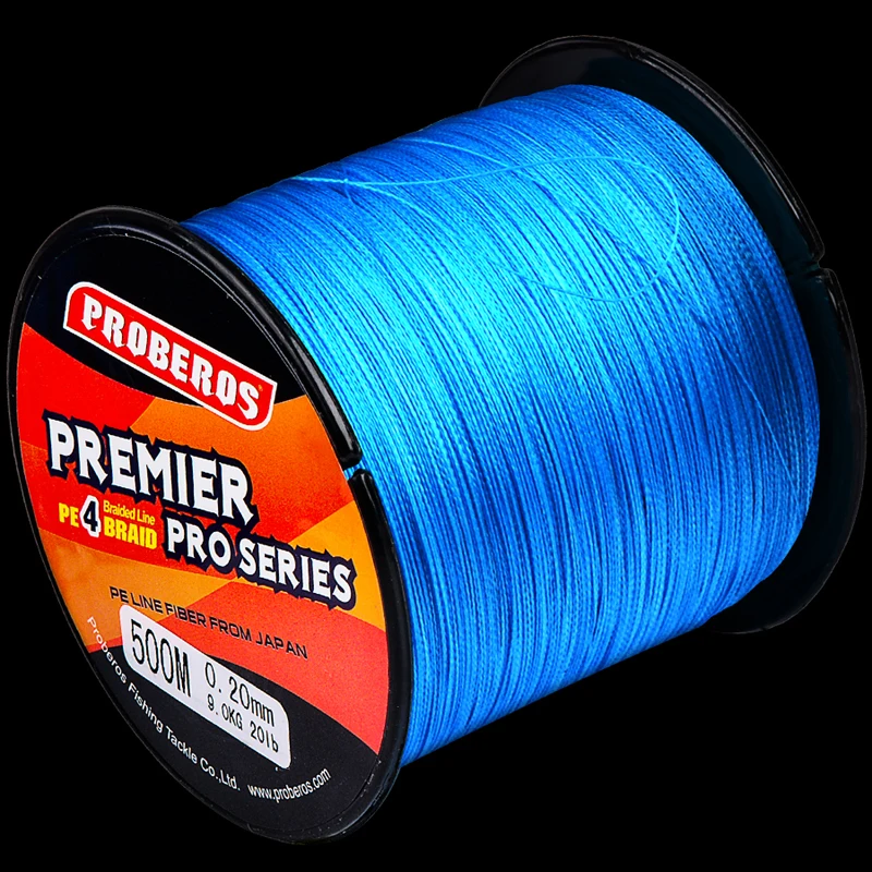 4 Stands 300M/500M/1000M Fishing Lines Green/Grey/Yellow/Blue 4 Weaves