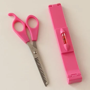 

Hair Thinning Scissors & Bangs Level Ruler Kit Women DIY Hairdresser Modeling Oblique Fringe Styling Tools Sets AccessoriesUN290