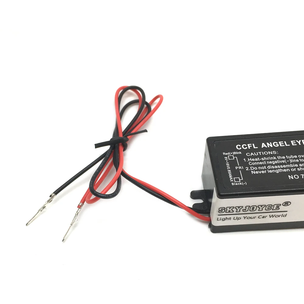 2X 12V universal CCFL inverter replacement 1 for 2 lamps ccfl angel eyes drl driver Halo Ring CCFL Spare Ballast for E46 angel (6)