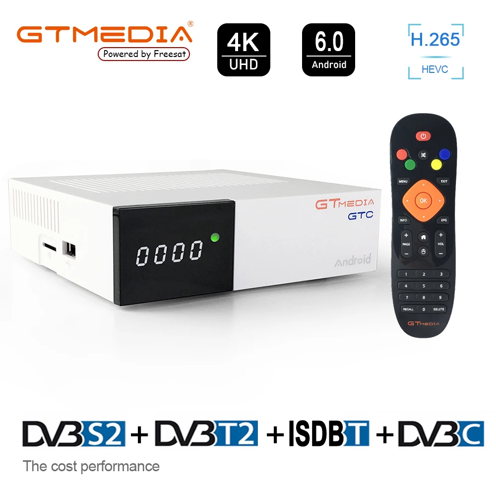 

Freesat GTC Receptor DVB-S2 DVB-C DVB-T2 Amlogic S905D android 6.0 TV BOX 2GB 16GB +1 Year cccam Satellite TV Receiver TV Box