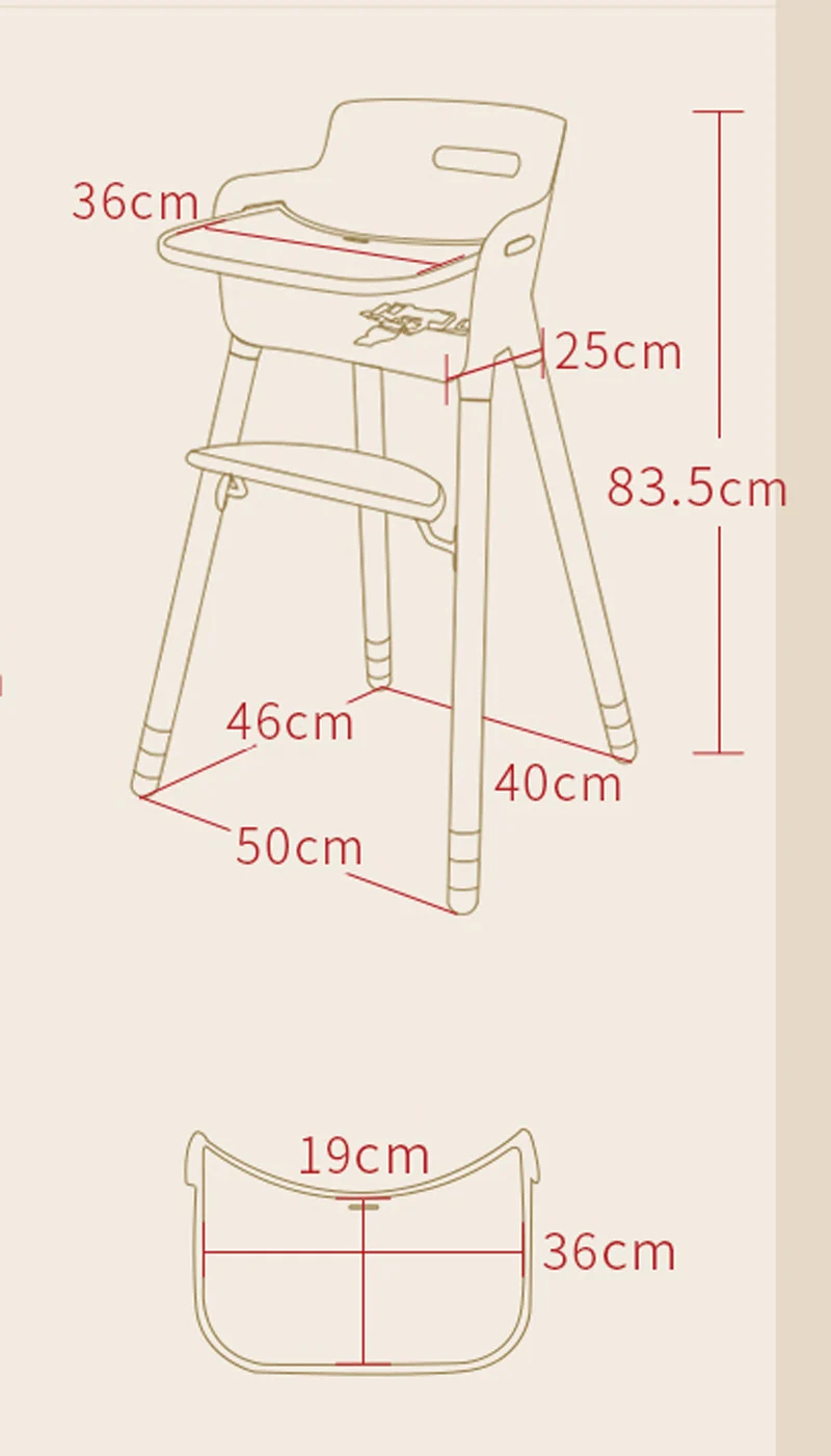 Одноцветный Деревянный Детский стульчик для кормления, регулируемый портативный обеденный стол для кормления детей, стул для детей