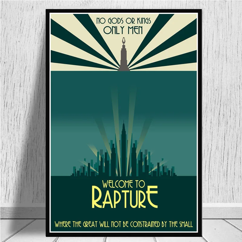 Bioshock Rapture видео игра ретро детский подарок Художественный постер картина Картина Настенная картина домашний декор, плакаты и принты