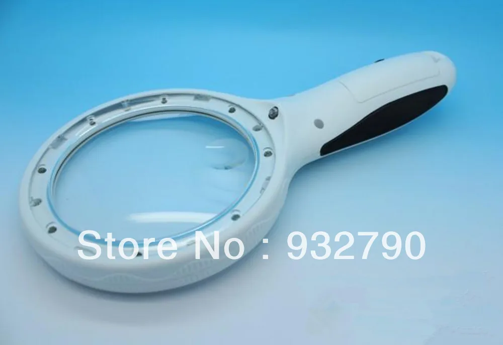 3x 8x Illuminated Magnifying Glass Magnifier With 8 Led Light Read