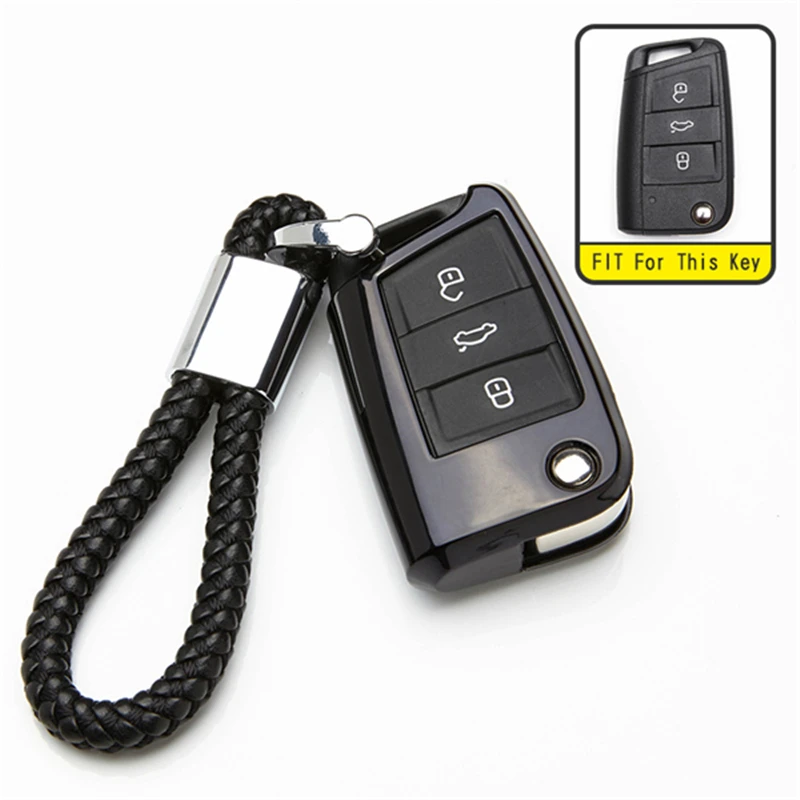 

TPU Car Key Cover Keychain Case For Skoda Octavia Kodiaq Karoq For SEAT Ateca Leon Ibiza 2015 - 2017 For VW Polo Golf 7 Tiguan