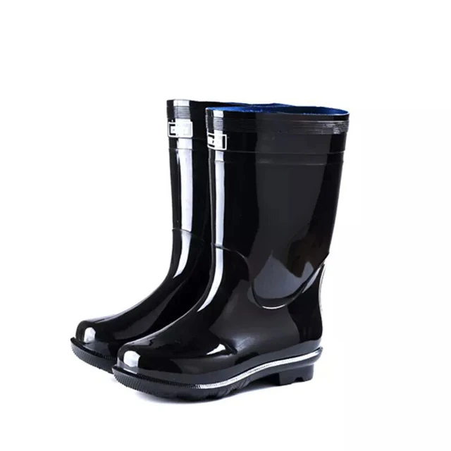 long black rain boots