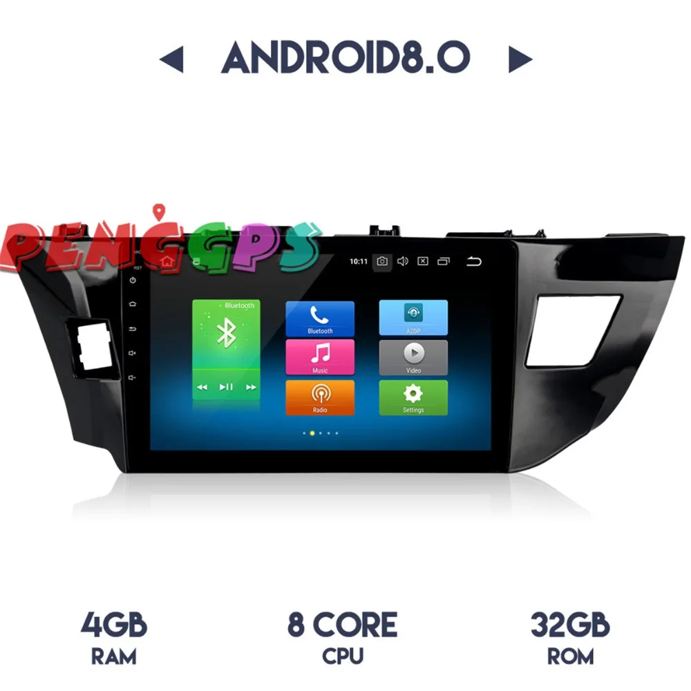 Android 8.0 7.1 Car Radio Stereo Headunit GPS Navivation for Toyota Corolla 2014 2015 2016 no DVD Player Multimedia Audio | Автомобили и