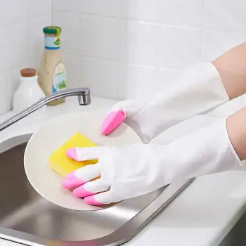 

Long Sleeve Household Cleaning Gloves Durable Kitchen Rubber Dish Washing Gloves Waterproof Design Durable And Wear Resistant