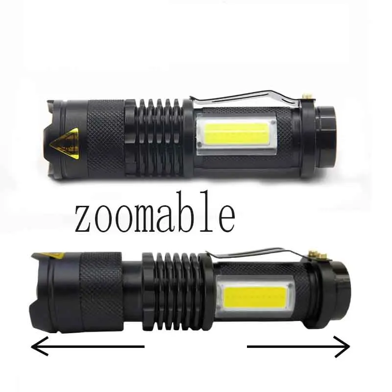 Фонарь lanter COB светодиодный мини-фонарик с зумом портативный фонарь с использованием батареи AA 14500 водонепроницаемый фонарик для освещения luz