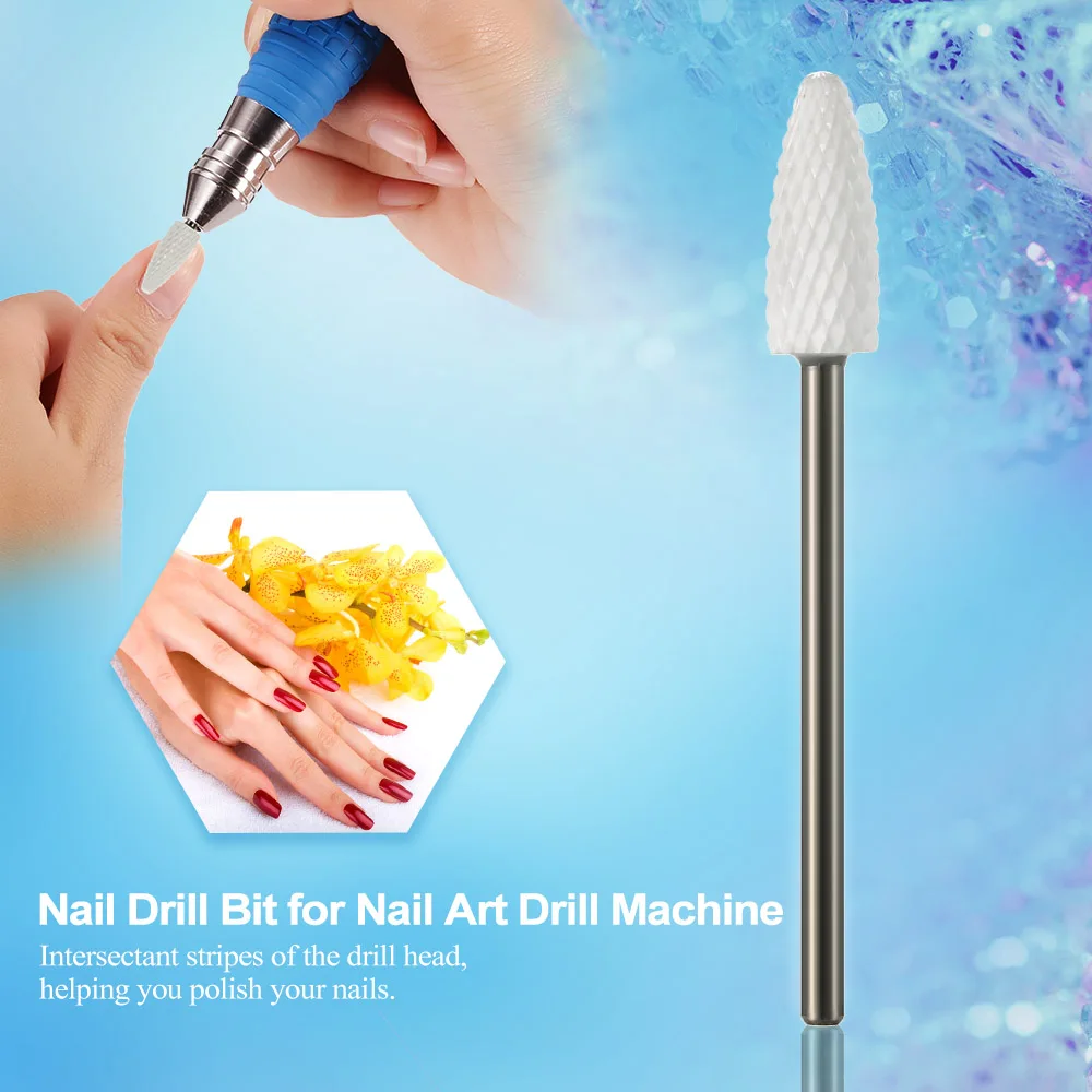 Ceramic Nail Drill Bit Electric Nail Milling Cutter for Manicure