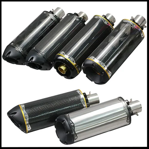 

36-51mm universal Modified motorcycle exhaust pipe CNC aluminium alloy carbon fiber CBR R1 R6 ESCAPE motorcycle mufflers