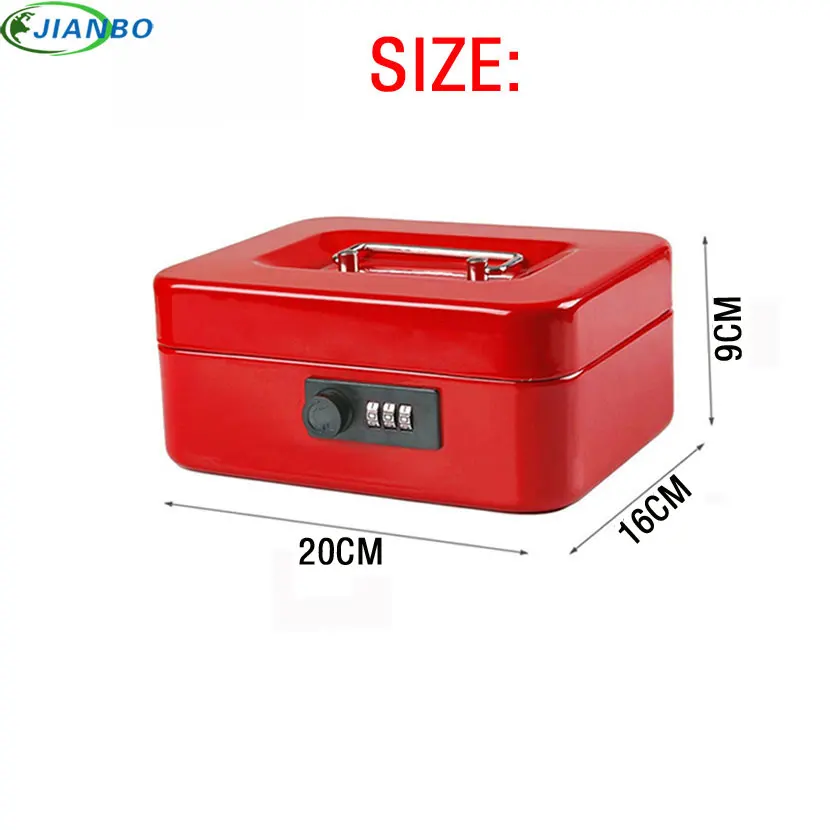 Portable Safe Box Money Jewelry Password Boxes Style For Home School Office With Compartment Tray Lockable Security Box Size M