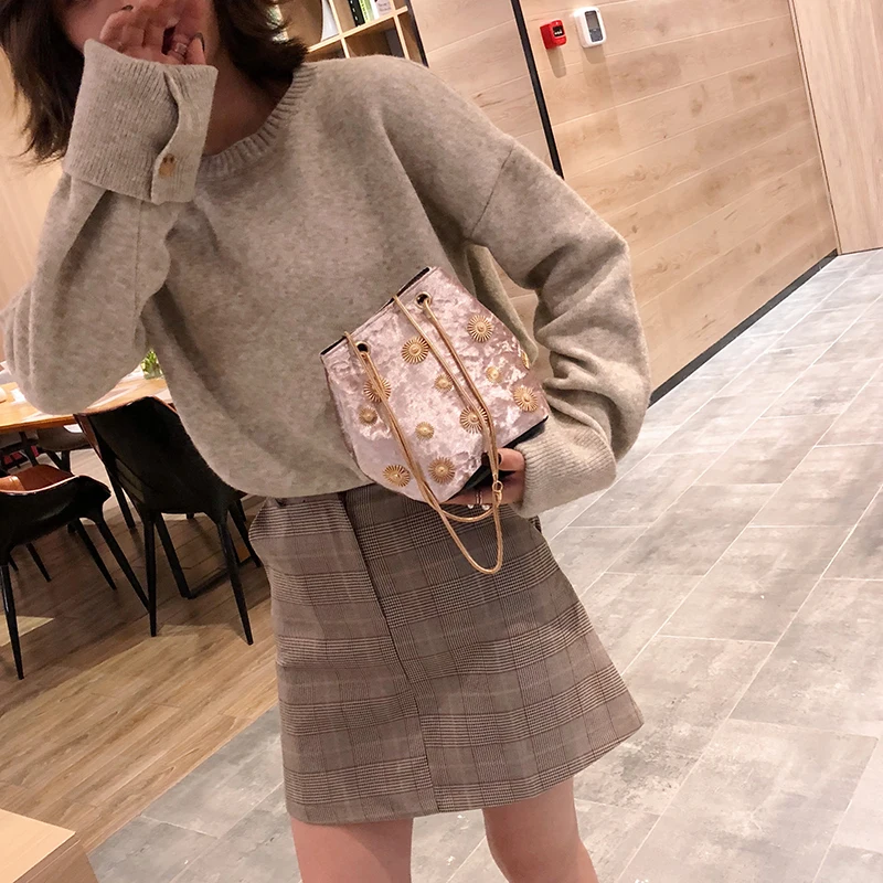  Luxury Handbags Women Bags Designer Shoulder Bags Velvet Messenger Bag Chain Small Crossbody Bags F