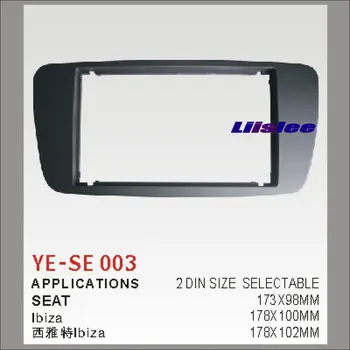 

Double 2 DIN Audio Front Surround Frame ABS Panel Board For Seat Leon (LHD) 2005-2012 Dash Mount Kit Adapter Bezel Facia