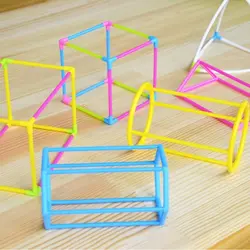 3D геометрическая форма Строительный набор W/коробка для детей учебные пособия по математике