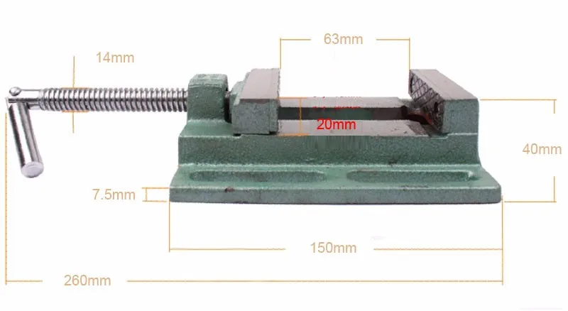2.5 дюймов Деревообработка бурение простые машины Зажим Плоскогубцы стол плоский нос зажим