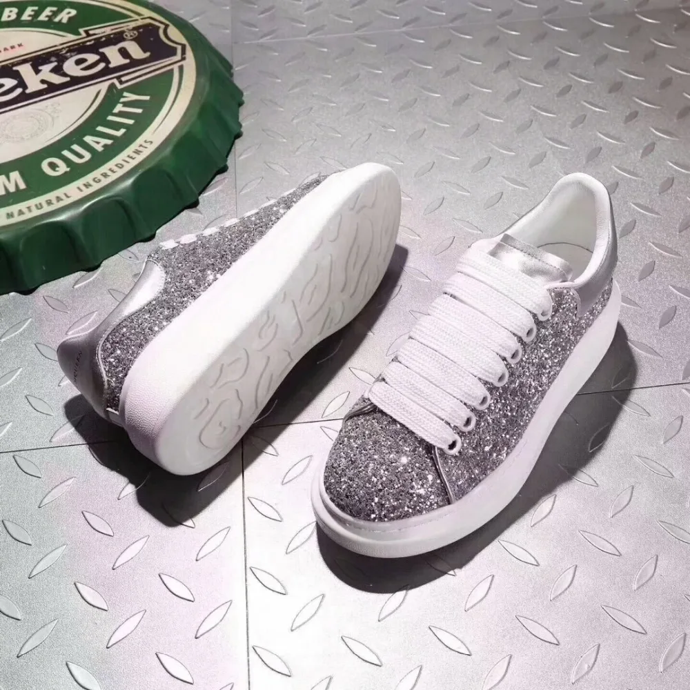 

Leisure Zapatos de mujer Sequins Platform Height Increasing Sneakers Casual Shoes For Women