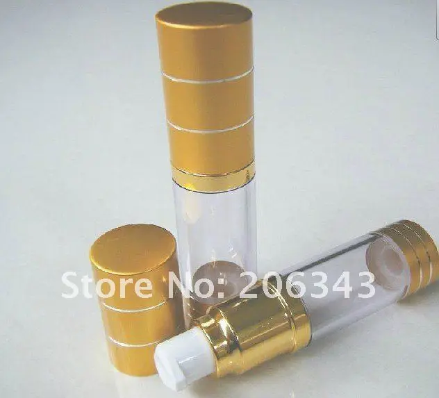 50ML gold airless bottle with cutting line ,,plastic bottle,lotion bottle,Cosmetic Packaging,Airless Pump Bottle