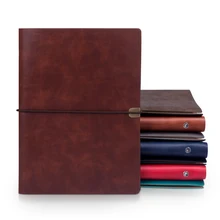 RuiZe vintage B5 notebook cover travel journal diary A5 leather spiral notebook planner 6 ring binder note book agenda 2020 bohemia style lovely linen cover notebook retro vintage rope pocketbook schedule agenda diary travel journal planner papelaria