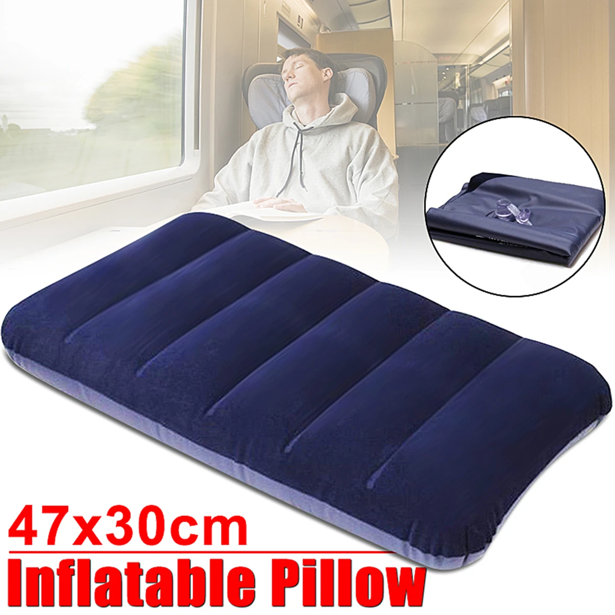 Hotel Home Pillow Air Cushion Pillow Inflatable Portable Outdoor Travel