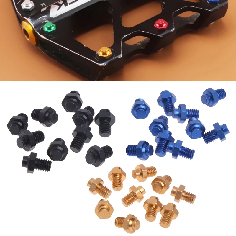 10Pcs Bicycle Pedal Screw Aluminum Alloy Fixed Stud Gear Anti Slip