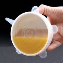 200 компл./лот силикагель для сохранения свежести универсальный чехол улыбающееся лицо круглый растягивающийся силикагель для сохранения свежести 6 комплектов вегетабль