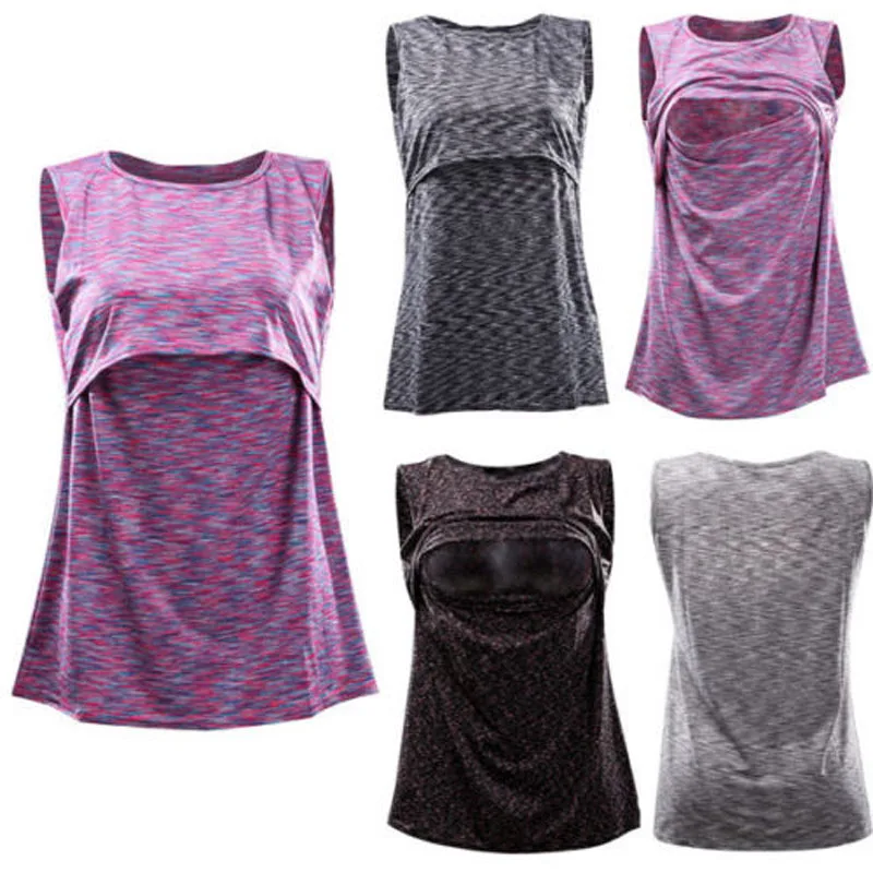 

Women Pure Color Soft Maternity Clothes Breastfeeding Tops Camisole Nursing Tops Women Vest Tops