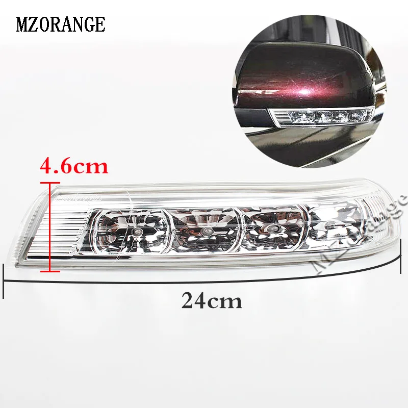 

MZORANGE For HYUNDAI Santa Fe Santafe Veracruz IX55 2007-2012 Side Rearview Mirror LED Turn Signals Light Lamp blink 87613 3J000