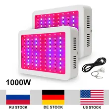 2 шт./лот 1000 Вт двойная чипа Светодиодная лампа AC85 265V полный спектр светодиодные лампы для выращивания растений для роста растений в помещении