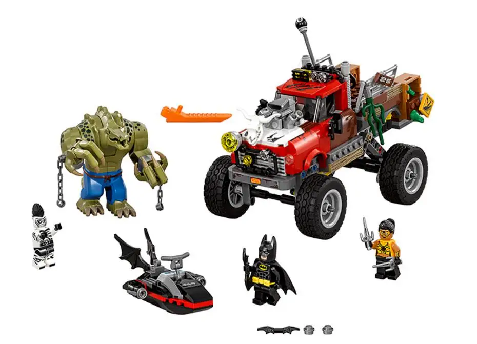

Batman Movie The Killer Crocodile Tail-Gator Building Blocks Bricks Zebra Tarantula Man Killer Croc Mini Doll 07051