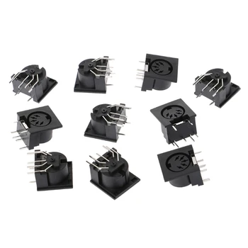 

10 Pcs/Set PCB Panel Mount Female Connector DIN5 DIN 5-Pin Jack DS-5-01 MIDI