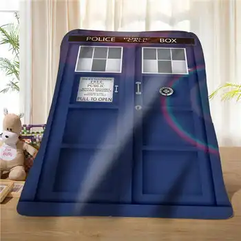 

Custom Doctor Who Police Box Classic (1)) Blanket Soft Fleece DIY Your Picture Decoration Bedroom Sofa Multi Size#928-01-70
