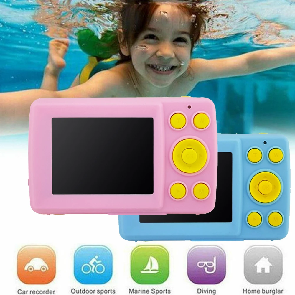 2,4 дюймовый экран распознавание лица Цифровая камера дети фото водонепроницаемый прочный Анти-осенью HD анти-встряхнуть Дети Мини Подарки
