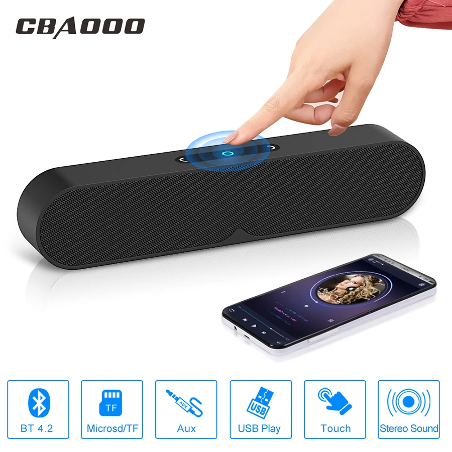 CBAOOO динамик s беспроводной Bluetooth портативный сабвуфер 3D стереоколонка для улицы 3