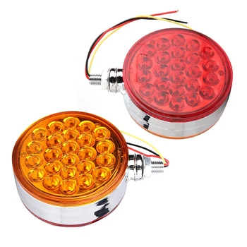 

10V-30V 48 2835 SMD LED Double Face Single Stud Mount Side Marker Reflective Sealed Light PC lens Waterproof Fit for most truck
