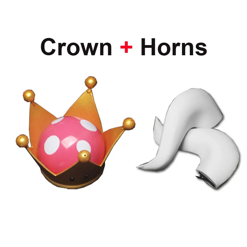 Coshome Super Mario Bowsette Kuppa Koopa Hime Princess Wigs Cosplay Prop Crown Horns for Halloween Party  (3)